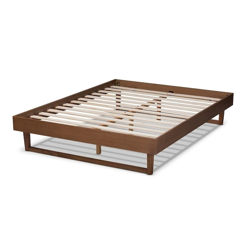 Mid-Century Modern Style Platform Bed Frame