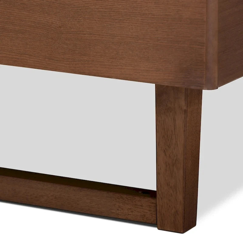Mid-Century Modern Style Platform Bed Frame