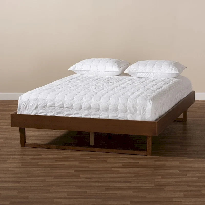 Mid-Century Modern Style Platform Bed Frame