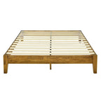 MUSEHOMEINC Mid-Century Wood Platform Bed Frame,No Box Spring Needed,Strong Wood Slat Support
