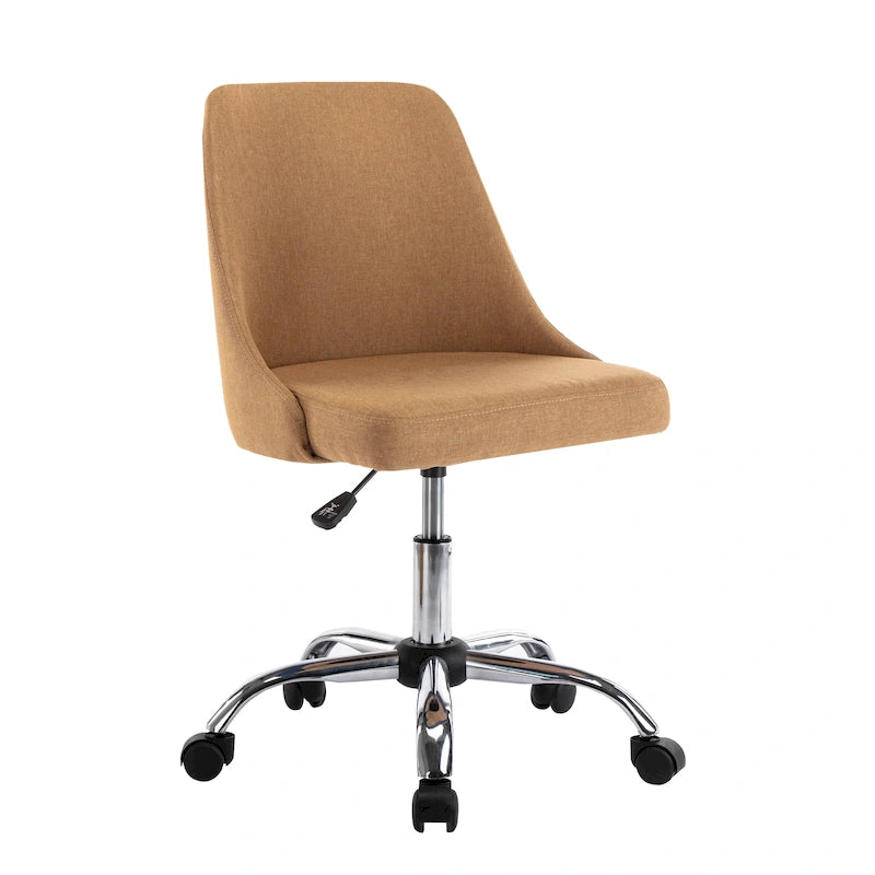 Porthos Home Roache Fabric Upholstered Office Chair with Chrome Base