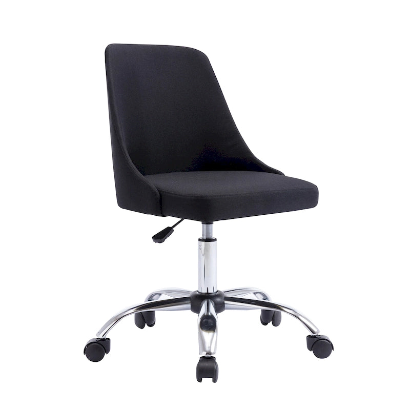 Porthos Home Roache Fabric Upholstered Office Chair with Chrome Base