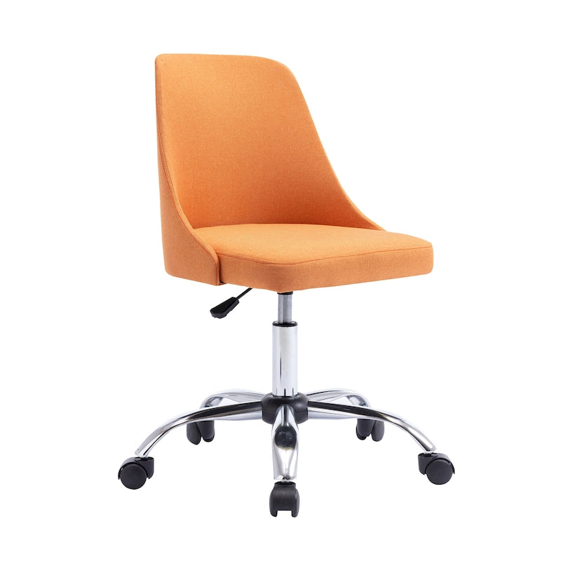 Porthos Home Roache Fabric Upholstered Office Chair with Chrome Base