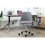 Porthos Home Roache Fabric Upholstered Office Chair with Chrome Base