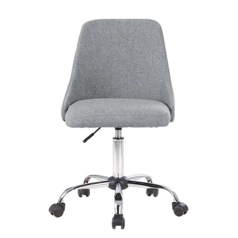 Porthos Home Roache Fabric Upholstered Office Chair with Chrome Base