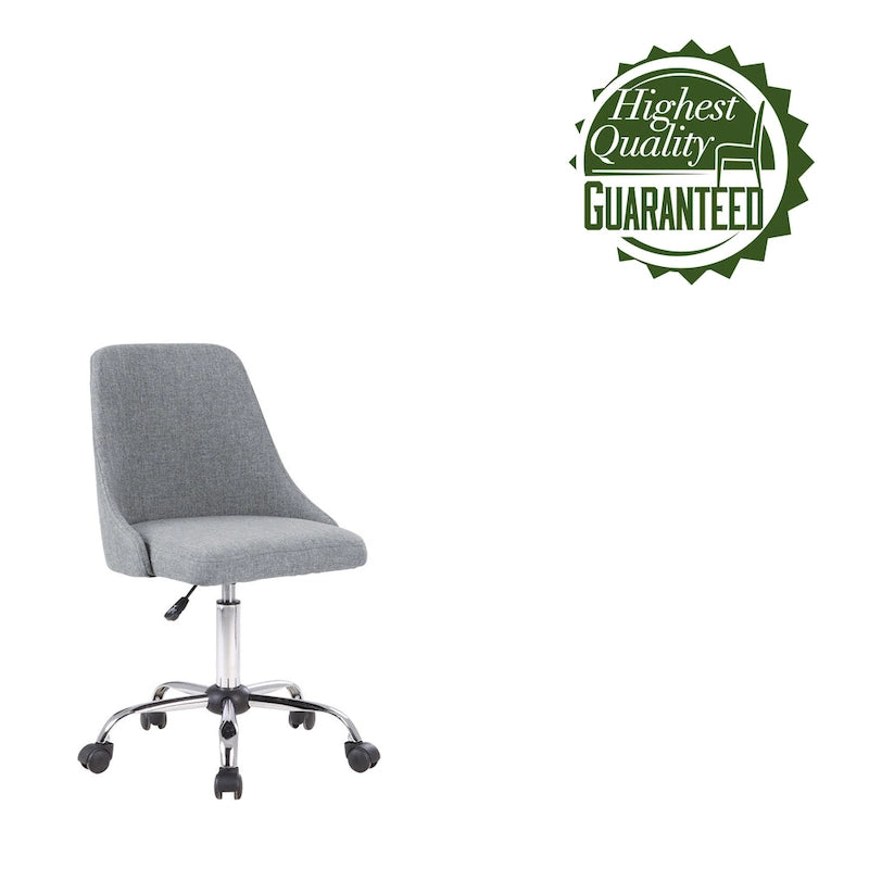 Porthos Home Roache Fabric Upholstered Office Chair with Chrome Base