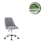 Porthos Home Roache Fabric Upholstered Office Chair with Chrome Base