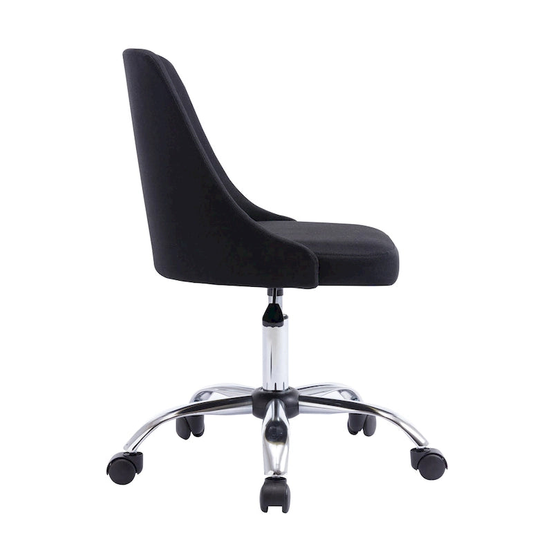 Porthos Home Roache Fabric Upholstered Office Chair with Chrome Base