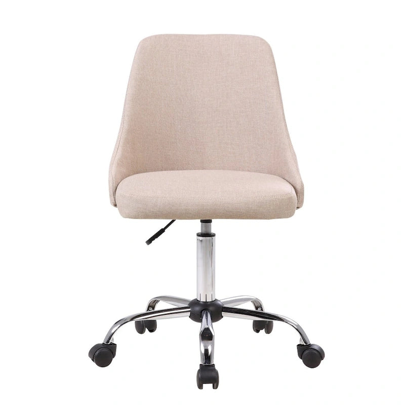 Porthos Home Roache Fabric Upholstered Office Chair with Chrome Base
