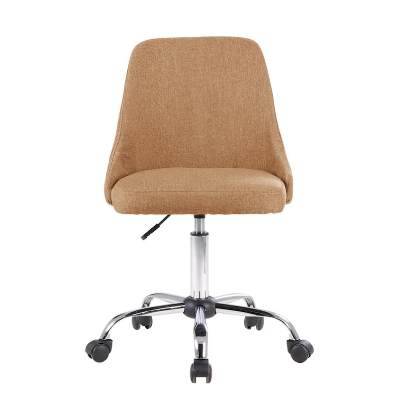Porthos Home Roache Fabric Upholstered Office Chair with Chrome Base