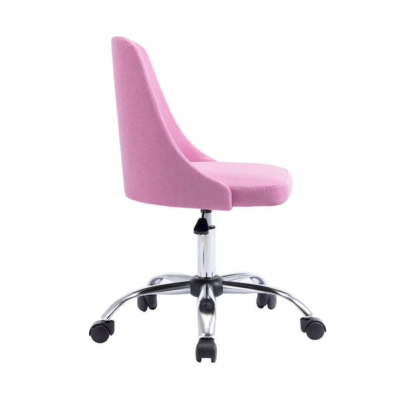 Porthos Home Roache Fabric Upholstered Office Chair with Chrome Base