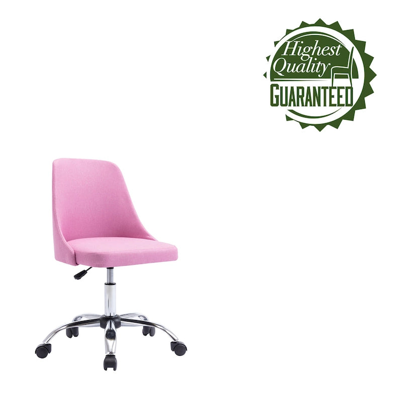 Porthos Home Roache Fabric Upholstered Office Chair with Chrome Base