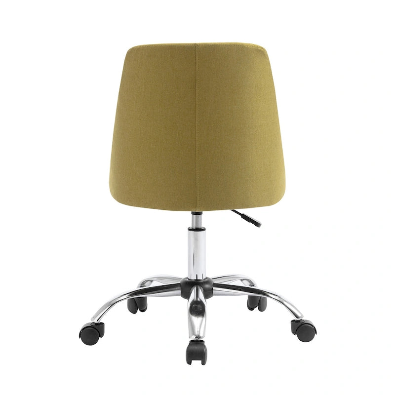 Porthos Home Roache Fabric Upholstered Office Chair with Chrome Base