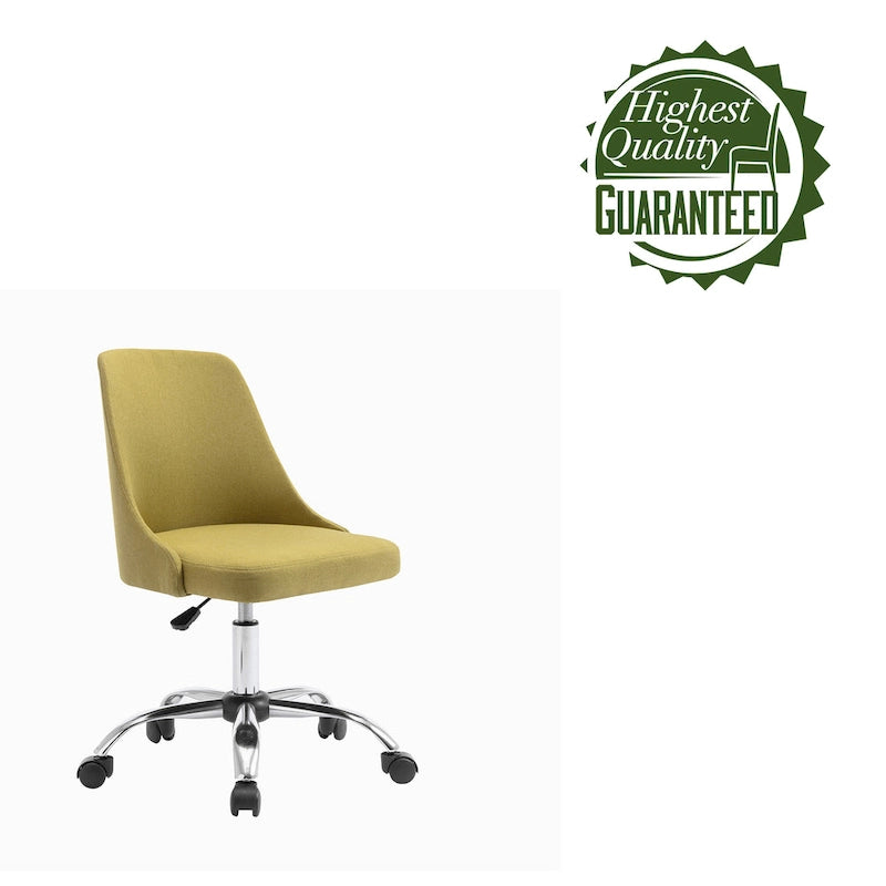 Porthos Home Roache Fabric Upholstered Office Chair with Chrome Base