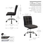 Porthos Home Alice Tufted Fabric Office Chairwith Metal Base