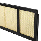 Benson Modern Queen Size Black Wooden Headboard