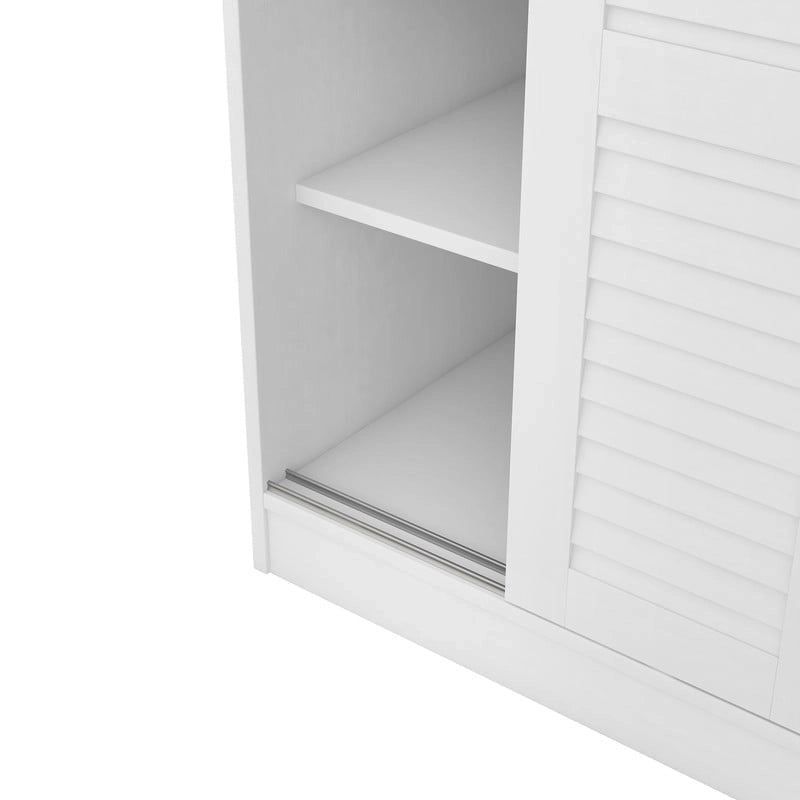 3-Door Shutter Wardrobe with shelves For Bedroom