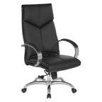 Deluxe High Back Black Executive Leather Chair