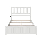 Mission Queen Foundation Bed Frame with Matching Footboard in White