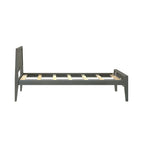 Plank and Beam Twin-Size Bed with Panel Headboard