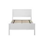 Plank and Beam Twin-Size Bed with Panel Headboard
