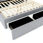 Full Size Upholstered Platform Bed with 4 Drawers