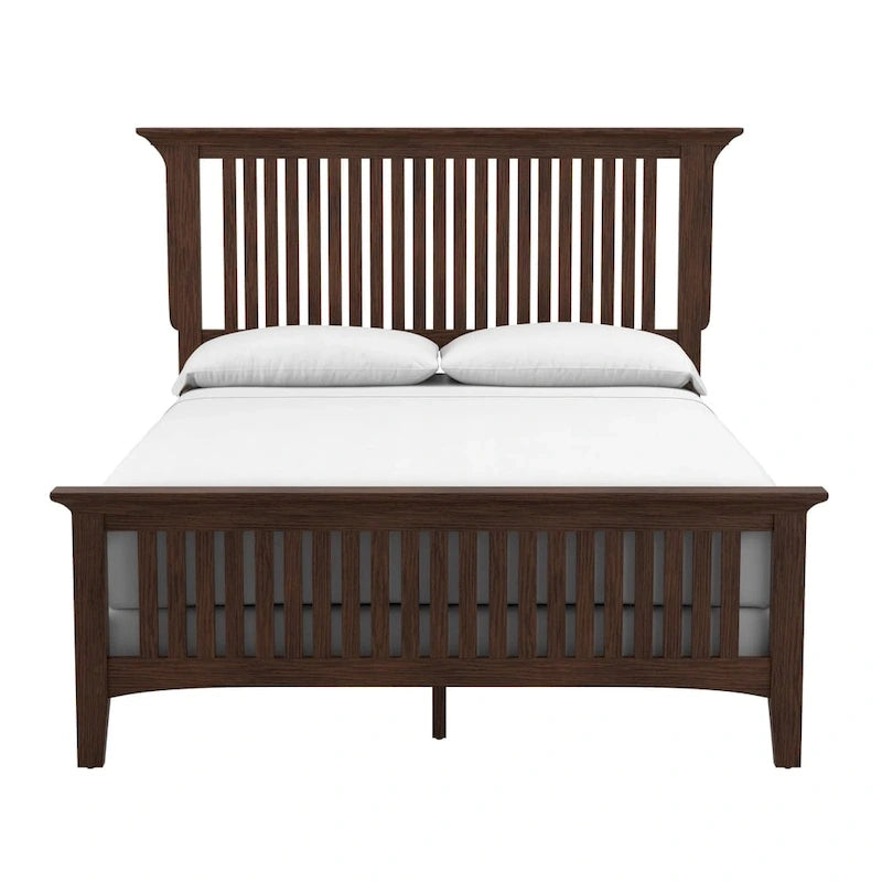 OSP Home Furnishings Modern Mission Queen Bedroom Set with 2 Nightstands and 1 Dresser