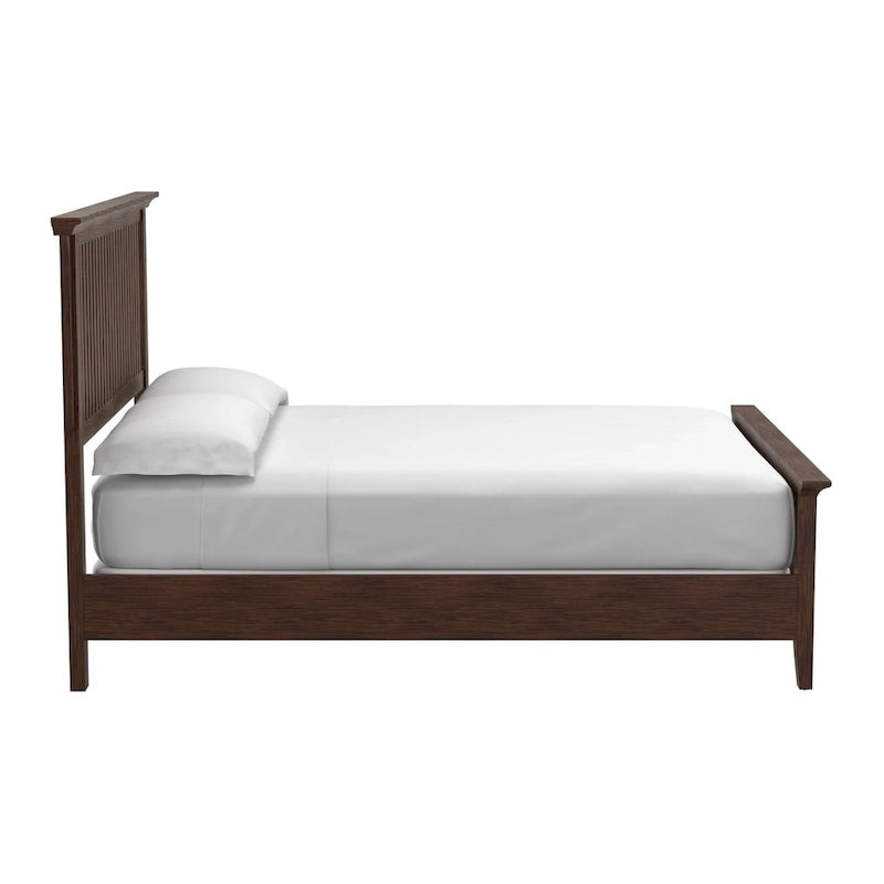 OSP Home Furnishings Modern Mission Queen Bedroom Set with 2 Nightstands and 1 Dresser