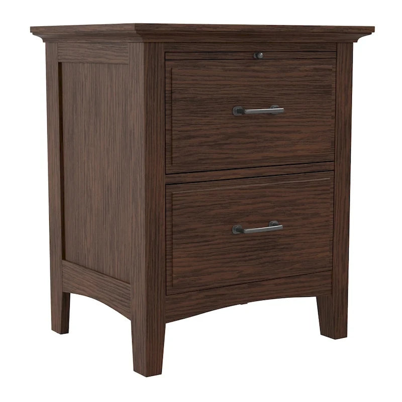 OSP Home Furnishings Modern Mission Queen Bedroom Set with 2 Nightstands and 1 Dresser