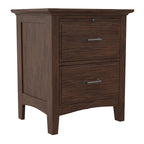 OSP Home Furnishings Modern Mission Queen Bedroom Set with 2 Nightstands and 1 Dresser