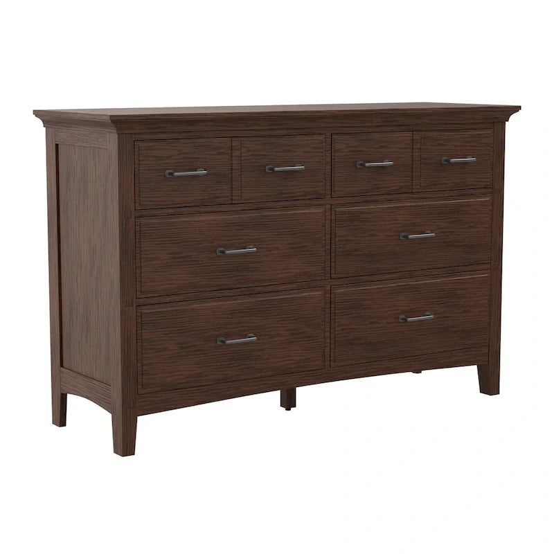 OSP Home Furnishings Modern Mission Queen Bedroom Set with 2 Nightstands and 1 Dresser