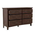 OSP Home Furnishings Modern Mission Queen Bedroom Set with 2 Nightstands and 1 Dresser