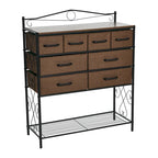 Household Essentials Victoria Dresser Table Storage Organizer with 8 Drawers and Shoe Shelf