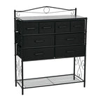 Household Essentials Victoria Dresser Table Storage Organizer with 8 Drawers and Shoe Shelf
