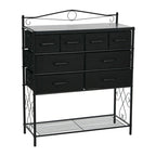 Household Essentials Victoria Dresser Table Storage Organizer with 8 Drawers and Shoe Shelf