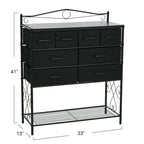 Household Essentials Victoria Dresser Table Storage Organizer with 8 Drawers and Shoe Shelf