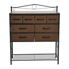 Household Essentials Victoria Dresser Table Storage Organizer with 8 Drawers and Shoe Shelf