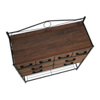 Household Essentials Victoria Dresser Table Storage Organizer with 8 Drawers and Shoe Shelf