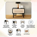 CraftPorch Transitional 1-Drawer Wooden Nightstand