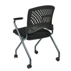 Deluxe Folding Chair with Ventilated Plastic Wrap Around Back 2-Pack