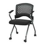 Deluxe Folding Chair with Ventilated Plastic Wrap Around Back 2-Pack