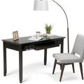 54-Inch Solid Wood Desk — Transitional Style (Hickory Brown)