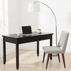 WYNDENHALL Halifax SOLID WOOD Transitional 54 inch Wide Desk in Hickory Brown