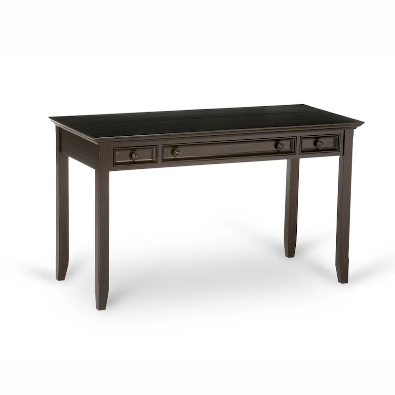 54-Inch Solid Wood Desk — Transitional Style (Hickory Brown)