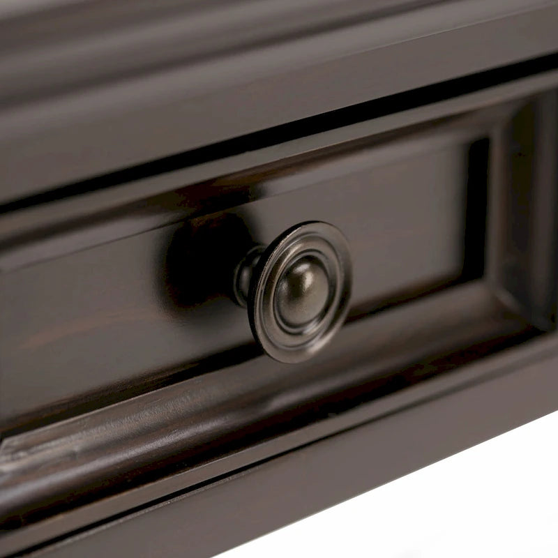 54-Inch Solid Wood Desk — Transitional Style (Hickory Brown)