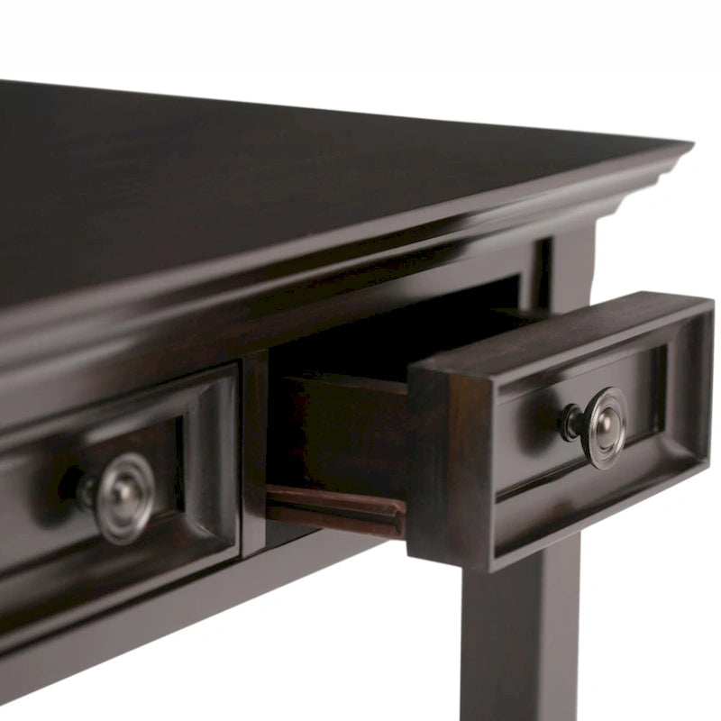 54-Inch Solid Wood Desk — Transitional Style (Hickory Brown)