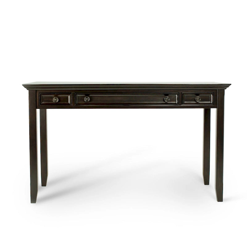54-Inch Solid Wood Desk — Transitional Style (Hickory Brown)