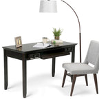 54-Inch Solid Wood Desk — Transitional Style (Hickory Brown)