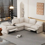 104 Power Recliner Corner Sofa Home Theater Reclining Sofa Sectional Couches with Storage Box, Cup Holders, USB Ports and Powe