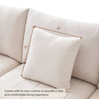 [VIDEO provided][New]89*79Modern Sectional Sofa with Vertical Stripes,2 Pillows,5-Seat Couch with Convertible Ottoman,Various C